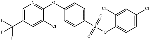 2,4-DICHLOROPHENYL 4-([3-CHLORO-5-(TRIFLUOROMETHYL)-2-PYRIDINYL]OXY)BENZENESULFONATE Struktur