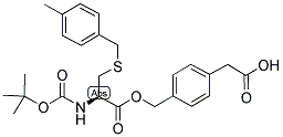 BOC-L-CYS(PMEBZL)-O-CH2-PHI-CH2-COOH Struktur