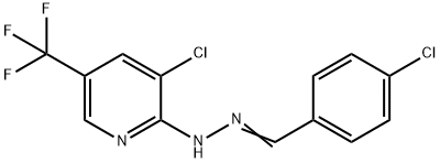 4-CHLOROBENZENECARBALDEHYDE N-[3-CHLORO-5-(TRIFLUOROMETHYL)-2-PYRIDINYL]HYDRAZONE Struktur