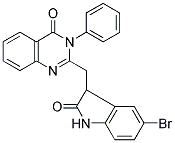 2-[(5-BROMO-2-OXO-2,3-DIHYDRO-1H-INDOL-3-YL)METHYL]-3-PHENYLQUINAZOLIN-4(3H)-ONE Struktur