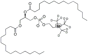 1,2-DIPALMITOYL-SN-GLYCERO-3-PHOSPHOCHOLINE-N,N,N-TRIMETHYL-D9 Struktur