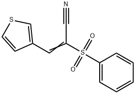 2-(PHENYLSULFONYL)-3-(3-THIENYL)PROP-2-ENENITRILE Struktur