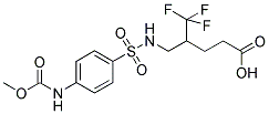 5,5,5-TRIFLUORO-4-([((4-[(METHOXYCARBONYL)AMINO]PHENYL)SULFONYL)AMINO]METHYL)PENTANOIC ACID Struktur