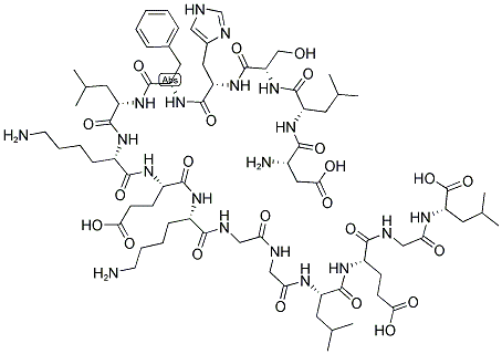ASP-LEU-SER-HIS-PHE-LEU-LYS-GLU-LYS-GLY-GLY-LEU-GLU-GLY-LEU Struktur