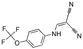 (((4-(TRIFLUOROMETHOXY)PHENYL)AMINO)METHYLENE)METHANE-1,1-DICARBONITRILE Struktur