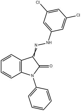 1-PHENYL-1H-INDOLE-2,3-DIONE 3-[N-(3,5-DICHLOROPHENYL)HYDRAZONE] Struktur