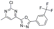 2-(2-CHLORO-6-METHYLPYRIMIDIN-4-YL)-5-[3-(TRIFLUOROMETHYL)PHENYL]-1,3,4-OXADIAZOLE Struktur