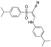 3-((4-(ISOPROPYL)PHENYL)AMINO)-2-((4-(ISOPROPYL)PHENYL)SULFONYL)PROP-2-ENENITRILE Struktur