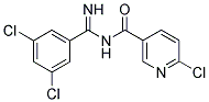 N3-[(3,5-DICHLOROPHENYL)(IMINO)METHYL]-6-CHLORONICOTINAMIDE Struktur