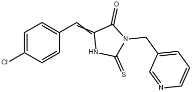 5-[(4-CHLOROPHENYL)METHYLENE]-3-(3-PYRIDINYLMETHYL)-2-THIOXOTETRAHYDRO-4H-IMIDAZOL-4-ONE Struktur