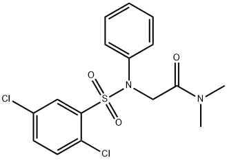 2-([(2,5-DICHLOROPHENYL)SULFONYL]ANILINO)-N,N-DIMETHYLACETAMIDE Struktur