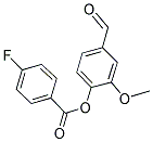 4-FLUORO-BENZOIC ACID 4-FORMYL-2-METHOXY-PHENYL ESTER Struktur