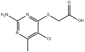 2-[(2-AMINO-5-CHLORO-6-METHYL-4-PYRIMIDINYL)SULFANYL]ACETIC ACID Struktur