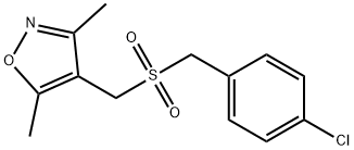 4-([(4-CHLOROBENZYL)SULFONYL]METHYL)-3,5-DIMETHYLISOXAZOLE Struktur