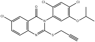 6-CHLORO-3-(2,4-DICHLORO-5-ISOPROPOXYPHENYL)-2-(2-PROPYNYLSULFANYL)-4(3H)-QUINAZOLINONE Struktur