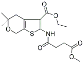 ETHYL 2-[(4-METHOXY-4-OXOBUTANOYL)AMINO]-5,5-DIMETHYL-4,7-DIHYDRO-5H-THIENO[2,3-C]PYRAN-3-CARBOXYLATE Struktur