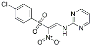 1-((4-CHLOROPHENYL)SULFONYL)-1-NITRO-2-(PYRIMIDIN-2-YLAMINO)ETHENE Struktur