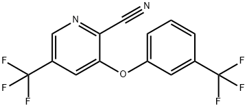 5-(TRIFLUOROMETHYL)-3-[3-(TRIFLUOROMETHYL)PHENOXY]-2-PYRIDINECARBONITRILE Struktur