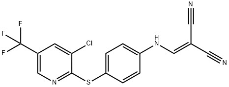 (((4-(3-CHLORO-5-(TRIFLUOROMETHYL)-2-PYRIDYLTHIO)PHENYL)AMINO)METHYLENE)METHANE-1,1-DICARBONITRILE Struktur