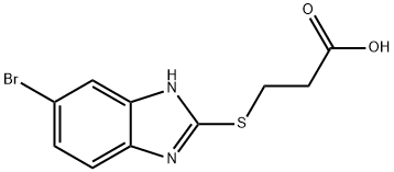 3-(6-BROMO-1H-BENZOIMIDAZOL-2-YLSULFANYL)-PROPIONIC ACID Struktur