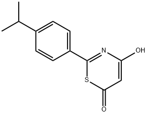 4-HYDROXY-2-(4-ISOPROPYLPHENYL)-6H-1,3-THIAZIN-6-ONE Struktur