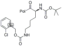 BOC-LYS(2-CL-Z)-PAM RESIN Struktur