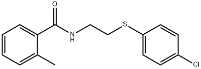 N-(2-[(4-CHLOROPHENYL)SULFANYL]ETHYL)-2-METHYLBENZENECARBOXAMIDE Struktur