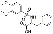 2-(2,3-DIHYDRO-BENZO[1,4]DIOXINE-6-SULFONYLAMINO)-3-PHENYL-PROPIONIC ACID Struktur