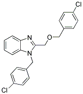 1-(4-CHLOROBENZYL)-2-{[(4-CHLOROBENZYL)OXY]METHYL}-1H-BENZIMIDAZOLE Struktur