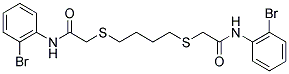 2-[(4-([2-(2-BROMOANILINO)-2-OXOETHYL]SULFANYL)BUTYL)SULFANYL]-N-(2-BROMOPHENYL)ACETAMIDE Struktur