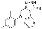 3-((2,4-DIMETHYLPHENOXY)METHYL)-4-PHENYL-1,2,4-TRIAZOLINE-5-THIONE Struktur