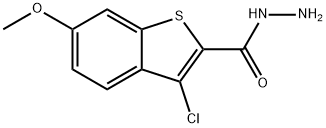 3-CHLORO-6-METHOXY-BENZO[B]THIOPHENE-2-CARBOXYLIC ACID HYDRAZIDE Struktur