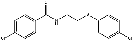 4-CHLORO-N-(2-[(4-CHLOROPHENYL)SULFANYL]ETHYL)BENZENECARBOXAMIDE Struktur