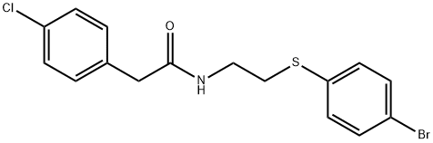 N-(2-[(4-BROMOPHENYL)SULFANYL]ETHYL)-2-(4-CHLOROPHENYL)ACETAMIDE Struktur