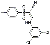 3-((3,5-DICHLOROPHENYL)AMINO)-2-((4-METHYLPHENYL)SULFONYL)PROP-2-ENENITRILE Struktur