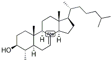 7,5ALPHA-CHOLESTEN-4ALPHA-METHYL-3BETA-OL Struktur