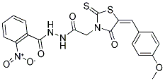 N'-([(5E)-5-(4-METHOXYBENZYLIDENE)-4-OXO-2-THIOXO-1,3-THIAZOLIDIN-3-YL]ACETYL)-2-NITROBENZOHYDRAZIDE Struktur