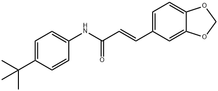 3-(1,3-BENZODIOXOL-5-YL)-N-[4-(TERT-BUTYL)PHENYL]ACRYLAMIDE Struktur