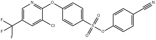 4-CYANOPHENYL 4-([3-CHLORO-5-(TRIFLUOROMETHYL)-2-PYRIDINYL]OXY)BENZENESULFONATE Struktur