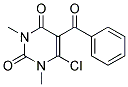 5-BENZOYL-6-CHLORO-1,3-DIMETHYL-1,2,3,4-TETRAHYDROPYRIMIDINE-2,4-DIONE Struktur