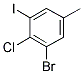 3-BROMO-4-CHLORO-5-IODOTOLUENE Struktur