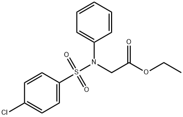 ETHYL 2-([(4-CHLOROPHENYL)SULFONYL]ANILINO)ACETATE Struktur