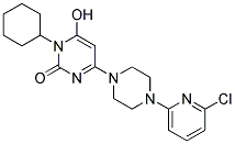 4-[4-(6-CHLORO-2-PYRIDINYL)PIPERAZINO]-1-CYCLOHEXYL-6-HYDROXY-2(1H)-PYRIMIDINONE Struktur