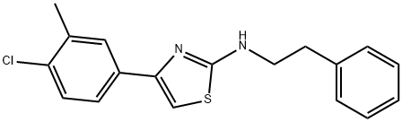 (4-(4-CHLORO-3-METHYLPHENYL)(2,5-THIAZOLYL))(2-PHENYLETHYL)AMINE Struktur