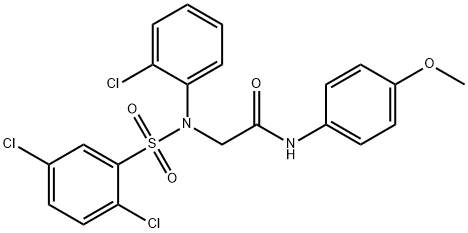 2-(2-CHLORO[(2,5-DICHLOROPHENYL)SULFONYL]ANILINO)-N-(4-METHOXYPHENYL)ACETAMIDE Struktur