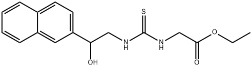 ETHYL 2-[(([2-HYDROXY-2-(2-NAPHTHYL)ETHYL]AMINO)CARBOTHIOYL)AMINO]ACETATE Struktur