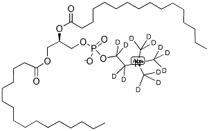 1,2-DIPALMITOYL-SN-GLYCERO-3-PHOSPHOCHOLINE-1,1,2,2-D4-N,N,N-TRIMETHYL-D9 Struktur