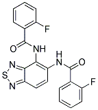 2-FLUORO-N-(4-[(2-FLUOROBENZOYL)AMINO]-2,1,3-BENZOTHIADIAZOL-5-YL)BENZAMIDE Struktur