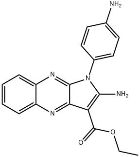 2-AMINO-1-(4-AMINO-PHENYL)-1H-PYRROLO[2,3-B]QUINOXALINE-3-CARBOXYLIC ACID ETHYL ESTER Struktur