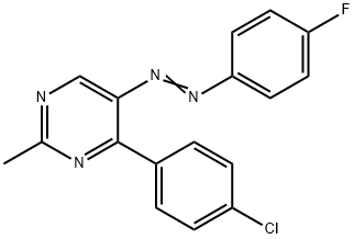 4-(4-CHLOROPHENYL)-5-[2-(4-FLUOROPHENYL)DIAZENYL]-2-METHYLPYRIMIDINE Struktur